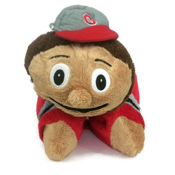 Pillow Pets Ohio State Buckeyes Plush Large 18" Mascot NCAA Stuffed Animal Toy - Picture 2 of 12